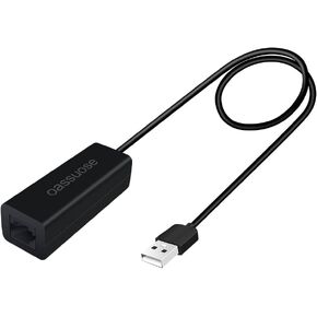 RJ9 to USB Headset Adapter Compatible with Plantronics/Jabra/Wireless DECT Headsets,for Computer/Notebook/Mac/Tablet USB Male to RJ9 Female