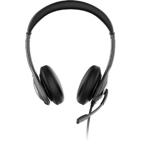 Morpheus 360 Connect USB Stereo Headset with Boom Microphone - Noise Reduction Mic- Protein Leather Ear Cushions - in-Line Volume Controls - Mute Button - Black - HS5600SU