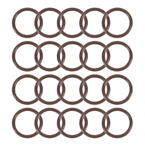 uxcell Fluorine Rubber O-Rings 7.6mm OD 4mm ID 1.8mm Width, Metric FKM Sealing Gasket, Pack of 20