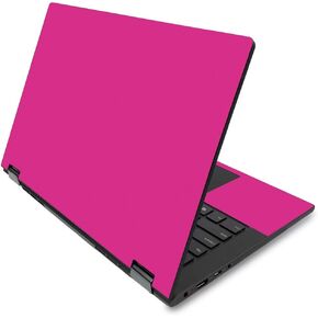 MightySkins Skin for Lenovo Flex 14" (2019 No Fingerprint Scanner) - Solid Hot Pink | Protective, Durable, and Unique Vinyl Decal wrap | Easy To Apply, Remove, and Change Styles | Made in the USA