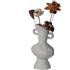 suiruim Handmade Rustic Ceramic Vase - Unique Farmhouse Pottery Vase for Flowers, Decorative for Home Office Decor (A)