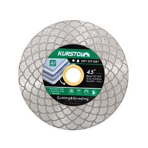 Tile Diamond Saw Blade - 125mm/5" Diamond Cutting Disc,Angle Grinder Blade Arbor 7/8"-5/8" Dual-Purpose for Cutting and Grinding Ceramic Tiles,Porcelain,Granite,Marble
