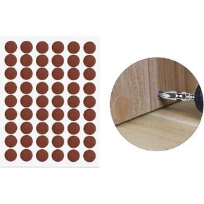 Aopin Screw Hole Stickers PVC Covers Self Adhesive, 21mm Decorative Stickers Screws Covers Caps Great for Wooden Furniture Wardrobe Cabinet Shelf Desk Plate 1 Sheet, PC-283 Light Maple