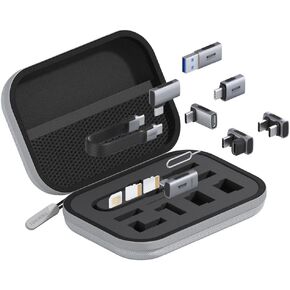 مجموعة محول Hagibis USB C، 40 جيجابت في الثانية 240 وات 8K@60 هرتز USB4 نوع C مجموعة كابل شحن سريع مجموعة محول حقيبة تخزين مع محول USB C إلى C بسرعة 40 جيجابت في الثانية *5، محول USB A إلى C بسرعة 10 جيجابت في الثانية *2 للسفر in Kuwait