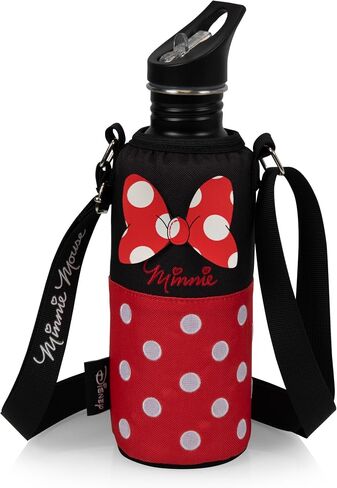 PICNIC TIME Disney Nightmare Before Christmas Jack Skellington Bottle Cooler Tote with Bottle, Water Bottle Carrier, (Black & White) in Saudi Arabia