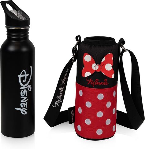 PICNIC TIME Disney Nightmare Before Christmas Jack Skellington Bottle Cooler Tote with Bottle, Water Bottle Carrier, (Black & White) in Saudi Arabia