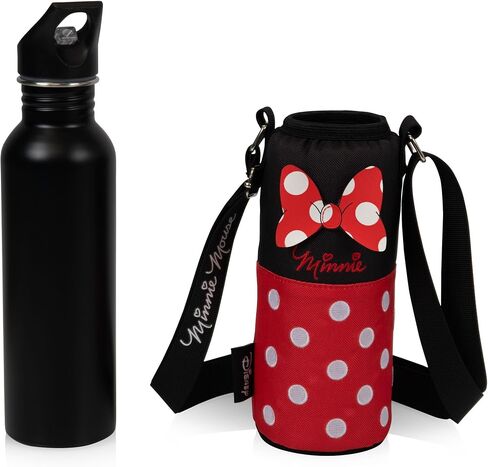 PICNIC TIME Disney Nightmare Before Christmas Jack Skellington Bottle Cooler Tote with Bottle, Water Bottle Carrier, (Black & White) in Saudi Arabia