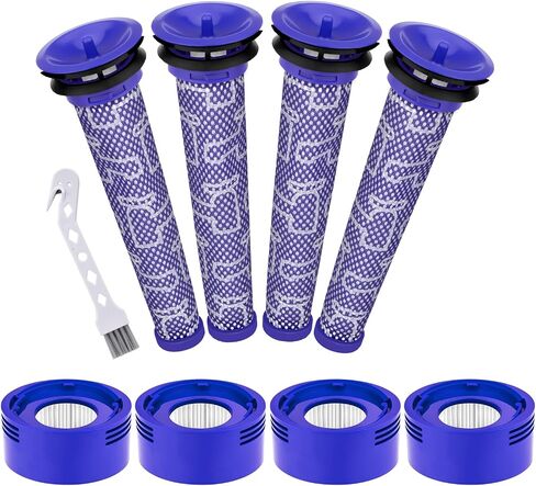 V8 Filter Replacement for Dyson V8 Animal V8 Absolute V8 Motorhead Origin SV10 V7 Animal V7 Cordless Stick Vacuum, 2 HEPA Post Filters+2 Pre Filters, Part # 965661-01 & 967478-01 in Saudi Arabia
