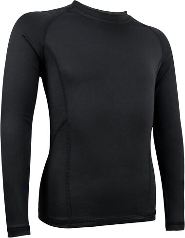 Boys Girls Compression Shirt Long Sleeve Athletic Sports Baselayer Youth Baseball Football Undershirt in Saudi Arabia