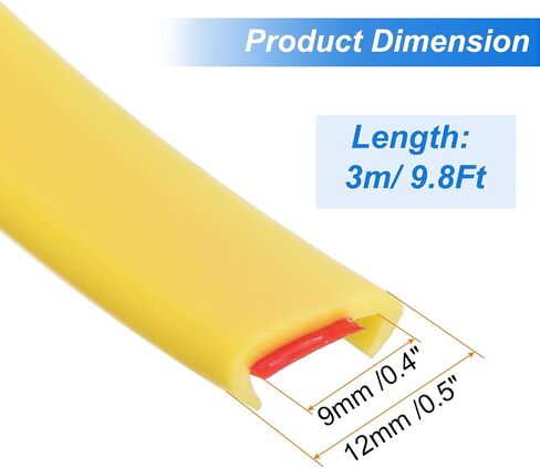 uxcell U-Shape Edge Banding، 9.8ft x 15mm TPE حواف القشرة ذاتية اللصق، حواف من الخشب الرقائقي، واقي حافة الأثاث المرن لاستعادة رف الخزانة على سطح الطاولة (رمادي) in Saudi Arabia