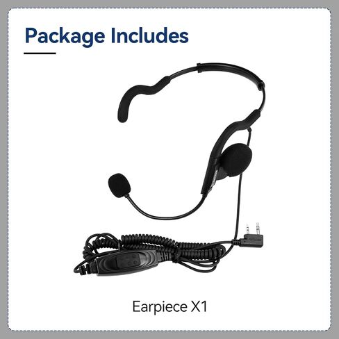 Retevis EHK014 2 Way Radio Headset with Mic,Behind Head Walkie Talkie Headset,for Retevis RT22 RT21 RT68 H-777 H777S,Compatible with Baofeng UV-5R BF-F8HP Walkie-talkie,Two Way Radio Headset(1 Pack) in Saudi Arabia
