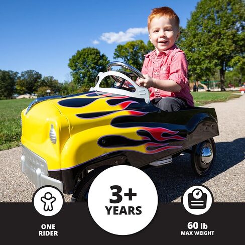Kid Trax Toddler Classic Pedal Car, Kids 3-5 Years Old, Max Weight 60 lbs, Durable Steel, Fire Truck in Saudi Arabia