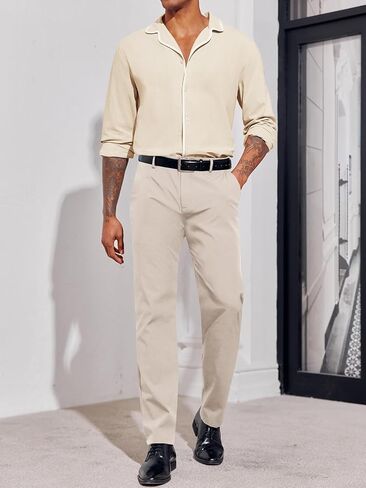 Runcati Mens Button Down Long Sleeve Shirts Cotton Linen Casual Shirt Summer Beach Shirts in Saudi Arabia