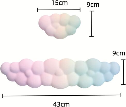 Cloud Mouse Pad with Wrist Rest Cute Purple Pink Memory Foam Relieves Wrist Fatigue Comfortable（Sweet Wrist Rest&Mouse Pad） in Saudi Arabia