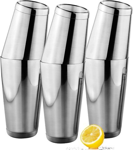 Stainless Steel Cocktail Shaker - 2 Piece 18oz & 28oz Boston Cocktail Shaker Bar Shaker Set Martini Shaker Set Bartender Shakers for Bartending - Dazzling in Saudi Arabia