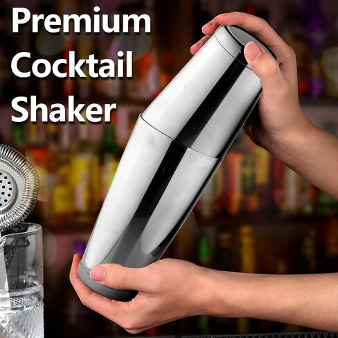 Stainless Steel Cocktail Shaker - 2 Piece 18oz & 28oz Boston Cocktail Shaker Bar Shaker Set Martini Shaker Set Bartender Shakers for Bartending - Dazzling in Saudi Arabia