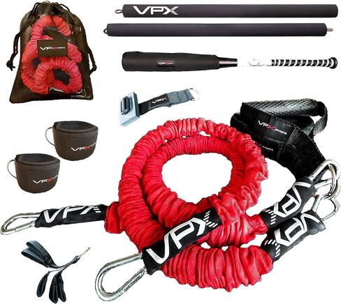VPX Power Resistance Training System 3.0 | Total 3-way Stacking Home, Gym, Sport Fitness | Men & Women | 220 LBs Adjustable Suspension Resistant Strength | Leg, Squat, Press, Push, Glute, Arm, Lat in Saudi Arabia