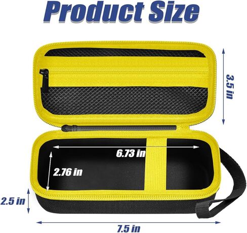 حقيبة تخزين متوافقة مع مضخة هواء محمولة، ضاغط هواء 120 رطل لكل بوصة مربعة، حقيبة تخزين منفاخ إطارات السيارة لكابل USB، بيت الهواء، الموصل والملحقات (الصندوق فقط) - أسود in Kuwait