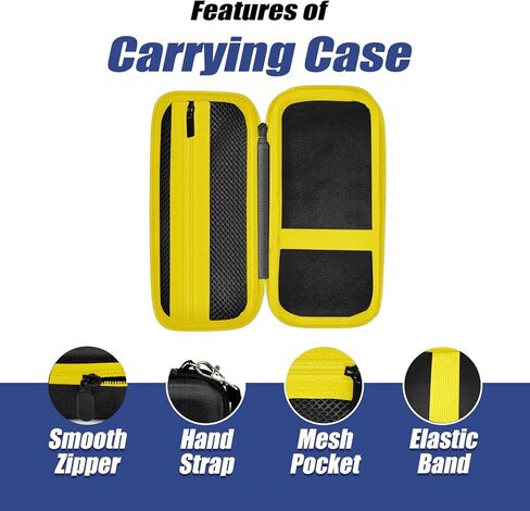 حقيبة تخزين متوافقة مع مضخة هواء محمولة، ضاغط هواء 120 رطل لكل بوصة مربعة، حقيبة تخزين منفاخ إطارات السيارة لكابل USB، بيت الهواء، الموصل والملحقات (الصندوق فقط) - أسود in Kuwait