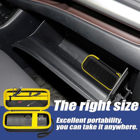 حقيبة تخزين متوافقة مع مضخة هواء محمولة، ضاغط هواء 120 رطل لكل بوصة مربعة، حقيبة تخزين منفاخ إطارات السيارة لكابل USB، بيت الهواء، الموصل والملحقات (الصندوق فقط) - أسود in Kuwait