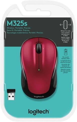 Logitech M325S Mouse, Red in Saudi Arabia