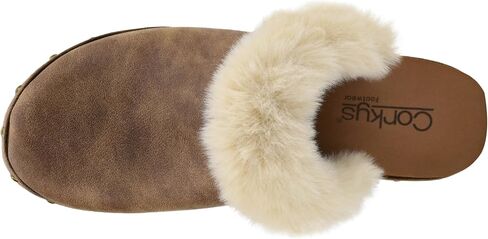 Corkys Footwear Just Fur Fun حذاء مفتوح مقاس 1.75 بوصة، سهل الارتداء، نعال داخلية من الإسفنج الذكي، بطانة من الفرو الصناعي، أحذية خريفية أنيقة ومريحة in Saudi Arabia