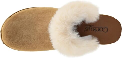 Corkys Footwear Just Fur Fun حذاء مفتوح مقاس 1.75 بوصة، سهل الارتداء، نعال داخلية من الإسفنج الذكي، بطانة من الفرو الصناعي، أحذية خريفية أنيقة ومريحة in Saudi Arabia