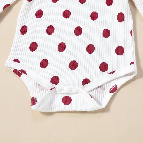 Baby Girl Christmas Outfits Ribbed Knit Long Sleeve Romper Suspender Skirt Headband Set 3Pcs Fall Winter Clothes in Kuwait