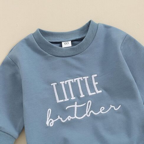 Sibling Matching Outfits Newborn Toddler Baby Long Sleeve Crewneck Sweatshirt with Pants Cute Fall Winter Clothes in Kuwait