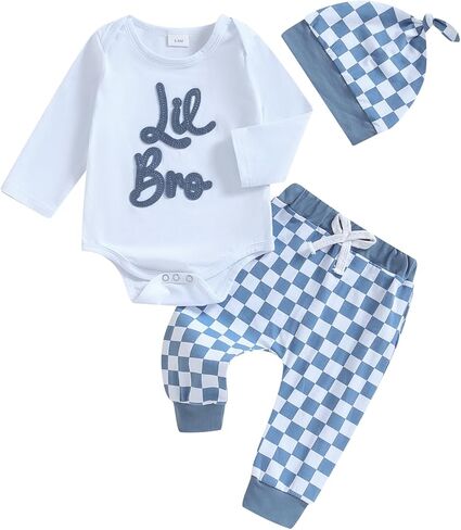 Sibling Matching Outfits Newborn Toddler Baby Long Sleeve Crewneck Sweatshirt with Pants Cute Fall Winter Clothes in Kuwait