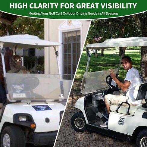 زجاج أمامي قابل للطي لعربة الجولف 3/16 بوصة (5 مم) سميك يناسب فقط 2003-2006 Yamaha G22، يناسب استبدال الزجاج الأمامي الأكريليكي القابل للطي بقطر 1 بوصة × 1 بوصة، بما في ذلك أدوات التثبيت in Kuwait