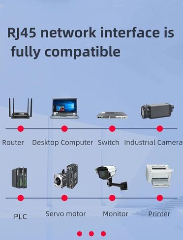 كابل إيثرنت M12 إلى RJ45 عالي المرونة Cat7 10 جيجابت تصميم زوج ملتوي (4 Pin A-Code أنثى إلى RJ45، 2M) in Saudi Arabia