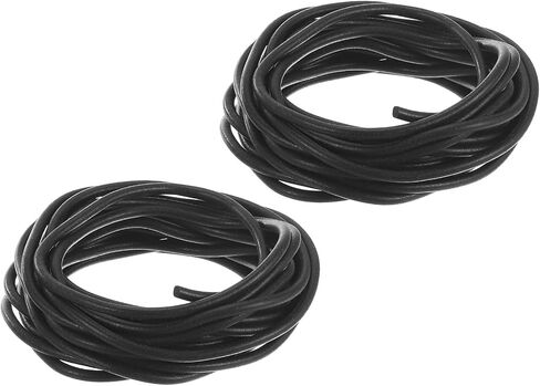 uxcell 2 Pcs Silicone Foam Seal Strip, 10mm(0.39") Dia 5m(16.4 Ft) Long Round Solid Weather Stripping Sponge Rubber Bar for Door Window DIY Gasket Automotive, White in Kuwait