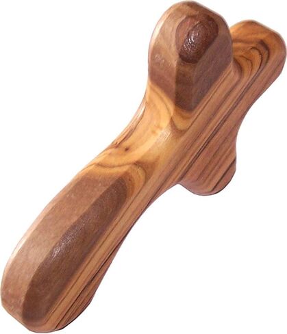 Holy Land Market Perfect Hand fit Olive Wood Cross - Carved Round and with Hand Shape (Medium 3.5 In) in Kuwait