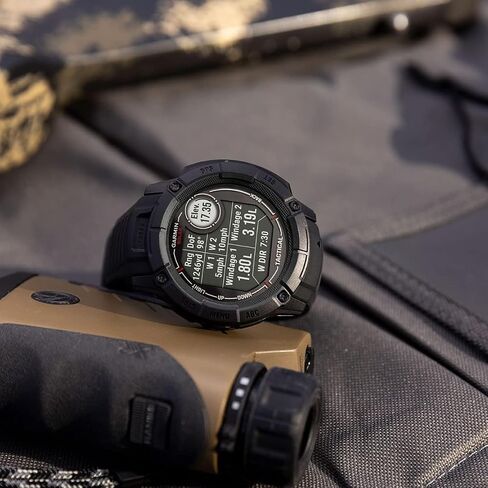 ساعة ذكية Garmin Instinct 2X Solar التكتيكية الخارجية بنظام تحديد المواقع العالمي - مصباح يدوي، شحن بالطاقة الشمسية، تتبع اللياقة البدنية والنوم - حزمة مع واقيات شاشة PlayBetter وشاحن محمول، أسود in Saudi Arabia