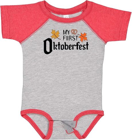 inktastic My First Oktoberfest with Fall Leaves Baby Bodysuit in Saudi Arabia
