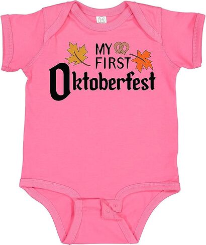 inktastic My First Oktoberfest with Fall Leaves Baby Bodysuit in Saudi Arabia