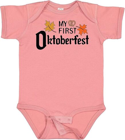 inktastic My First Oktoberfest with Fall Leaves Baby Bodysuit in Saudi Arabia