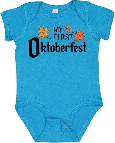 inktastic My First Oktoberfest with Fall Leaves Baby Bodysuit in Saudi Arabia