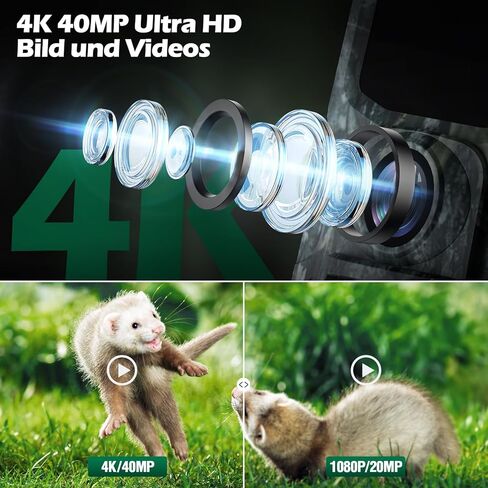 كاميرا VOOPEAK ذات اللوحة الشمسية بدقة 4K بدقة 48 ميجابكسل، كاميرا ألعاب، كشف الحركة بالأشعة تحت الحمراء للرؤية الليلية IP66 مقاومة للماء بزاوية واسعة 120 درجة لمراقبة الحياة البرية in Kuwait