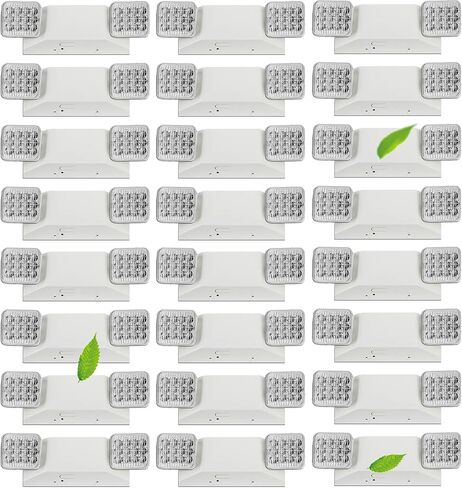 Led Emergency Lights, Commercial Emergency Light with Battery Backup, Dual Head Emergency Lights for Home Power Failure, Emergency Exit Light Fixture for Business, Hardwired White 12 Pack in Saudi Arabia