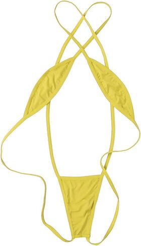 Women One Piece Criss Cross Swimsuit Sexy Monokini Swimwear Halter Lace Up Backless Cheeky Bikini in Saudi Arabia