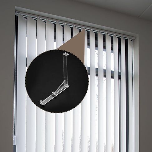 uxcell 4Pcs 3.5 Inch Clear Valance Clips, Hidden Vertical Blind Valance Retainer Holder Installation Bracket for Vertical Blind Accessory in Saudi Arabia
