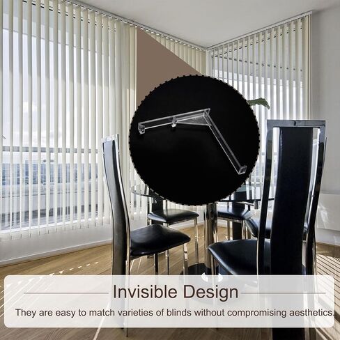uxcell 4Pcs 3.5 Inch Clear Valance Clips, Hidden Vertical Blind Valance Retainer Holder Installation Bracket for Vertical Blind Accessory in Saudi Arabia