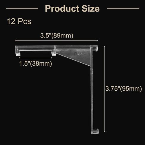 uxcell 4Pcs 3.5 Inch Clear Valance Clips, Hidden Vertical Blind Valance Retainer Holder Installation Bracket for Vertical Blind Accessory in Saudi Arabia
