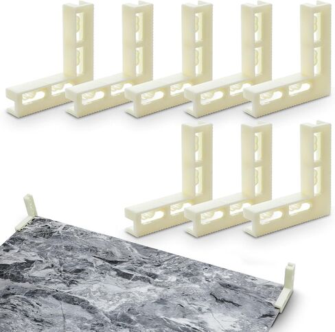 8 Pcs Photograph Backdrop Board Bracket 2.6 x 2.6 x 0.5 Inch Vertical L Shape Background Holder Stand Adjustable Plastic Backdrop Holder for Studio Photography Background Support in Saudi Arabia