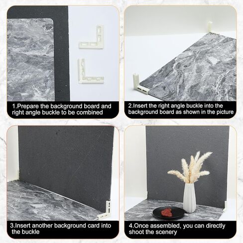8 Pcs Photograph Backdrop Board Bracket 2.6 x 2.6 x 0.5 Inch Vertical L Shape Background Holder Stand Adjustable Plastic Backdrop Holder for Studio Photography Background Support in Saudi Arabia