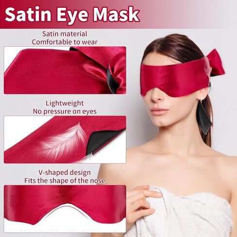 Satin Blind Eye Sleeping Mask, Sleep MaskAdjustable Satin Blindfold for Women Night SleepTravel Nap Meditation in Saudi Arabia