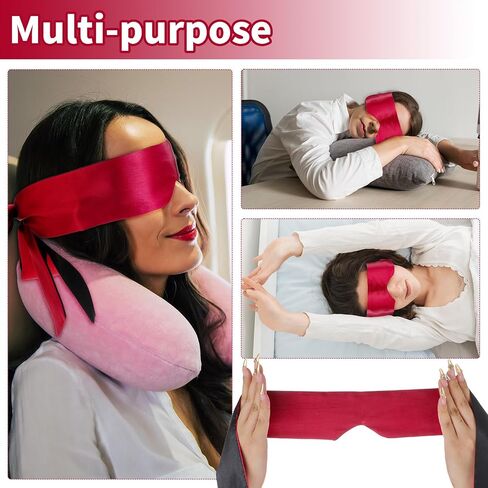 Satin Blind Eye Sleeping Mask, Sleep MaskAdjustable Satin Blindfold for Women Night SleepTravel Nap Meditation in Saudi Arabia