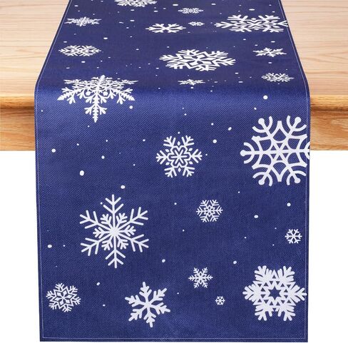 Black Christmas Table Runner, Winter Merry Christmas Table Runner for Christmas Party Holiday Kitchen Dining Table Decor, 14 x 72 Inch in Saudi Arabia